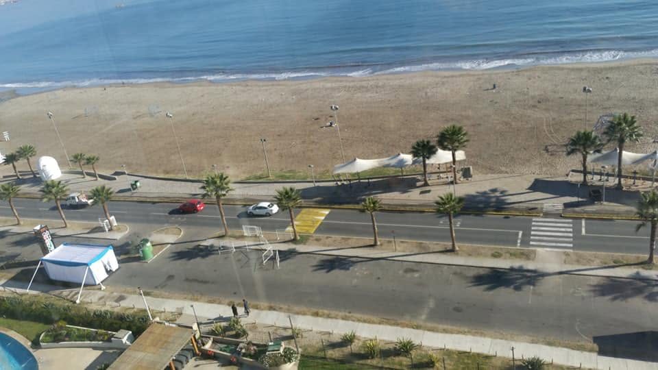 The beach in La Serena, empty the morning after the eclipse