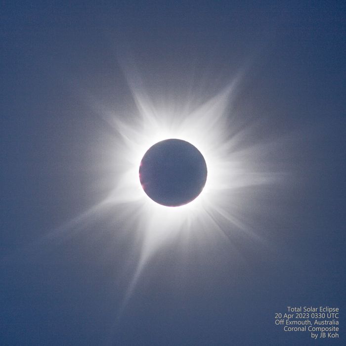 Hybrid eclipse, Exmouth 2023