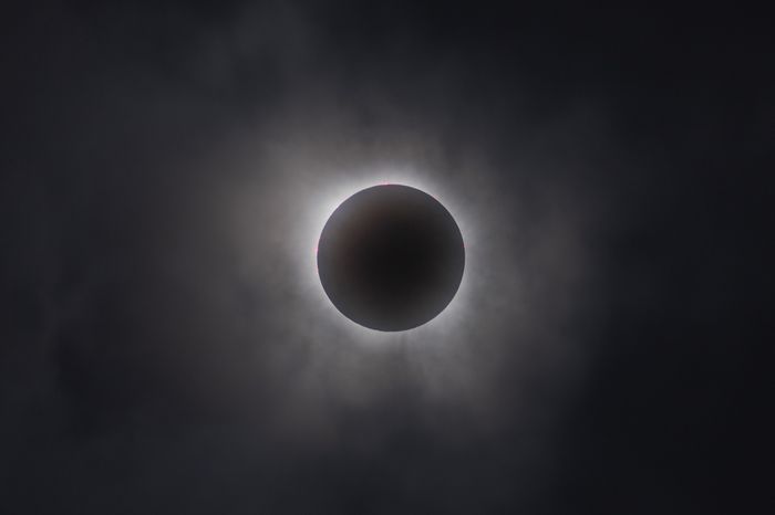 Cloudy totality, Texas 2024