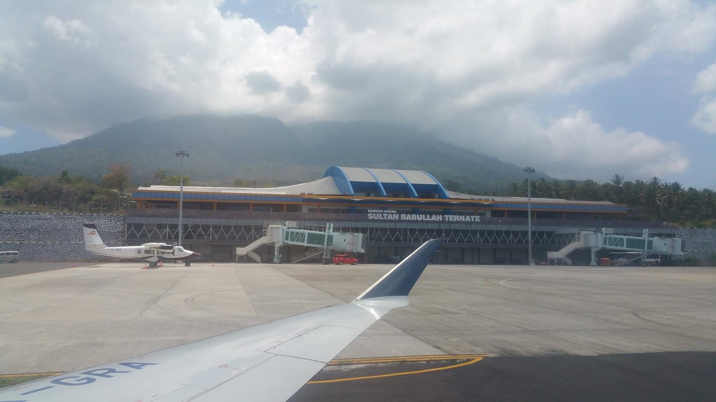 Arriving at Ternate airport